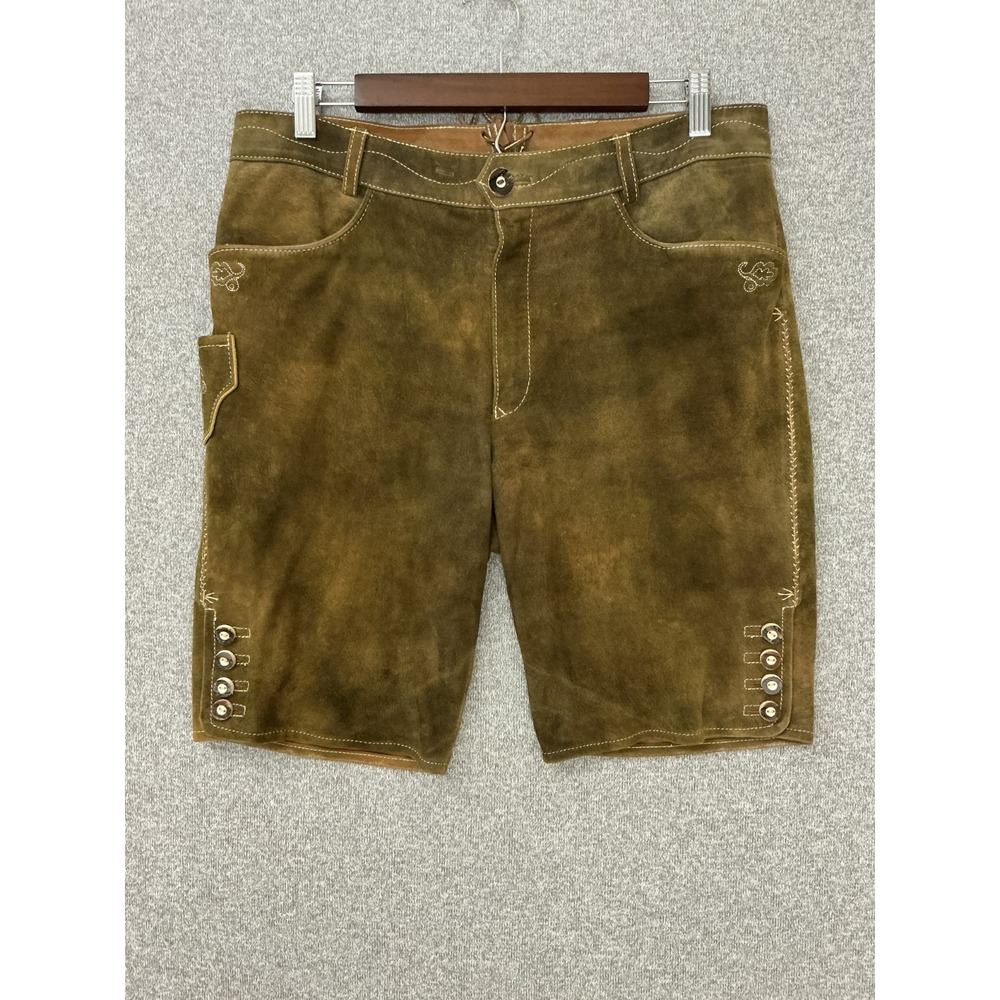 Spieth & Wensky Lederhosen Suede Shorts EU48 US32 Bavarian Oktoberfest Trachten
